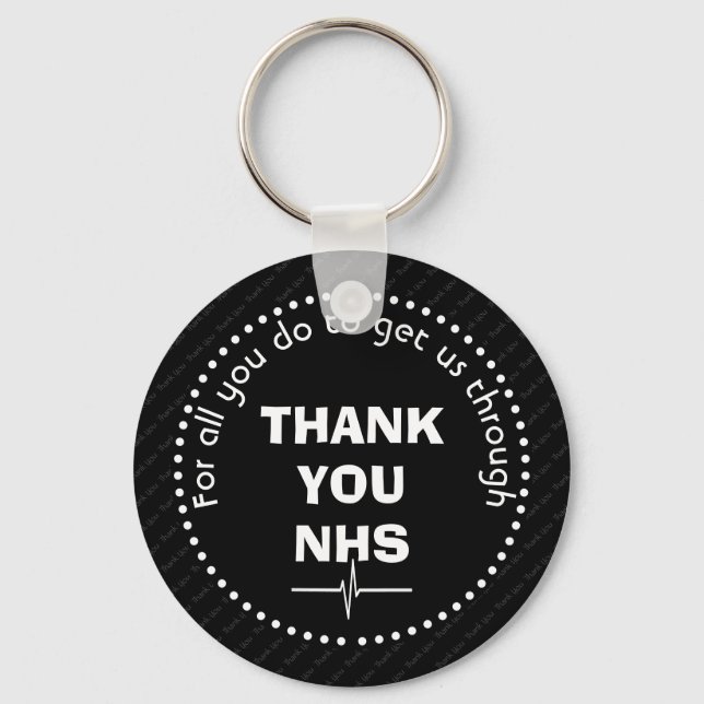 THANK YOU NHS Custom Supporter Key Ring (Front)