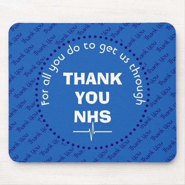 THANK YOU NHS Customisable Supporter Mouse Pad (Front)