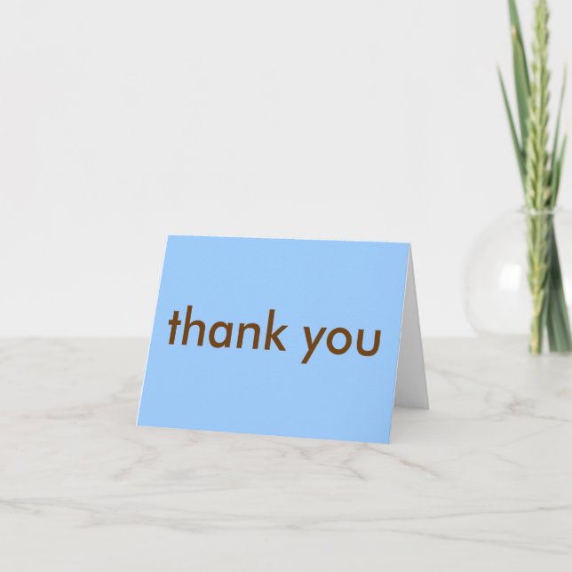 Thank You Note - Blue/Brown Card (Front)