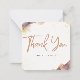 Thank you note card