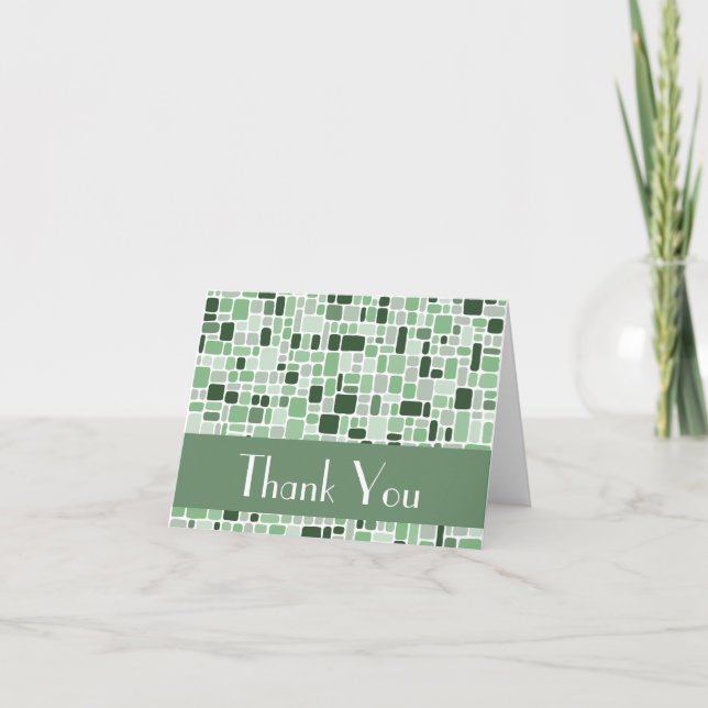 Thank You Note Card (Cobblestone Green) (Front)