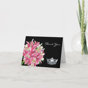 Thank You Note Card-Crown & Lillies Card