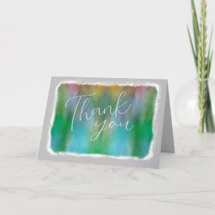 thank you note card elegant watercolor art 