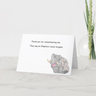 Thank you Note Card / Elephant