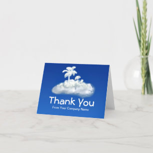thank you note card for travel agency