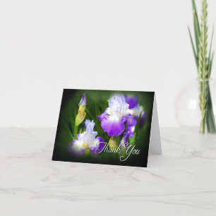 Thank You Note Card - Purple Iris'