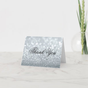 Thank You Note Card - Silver Lit Fab