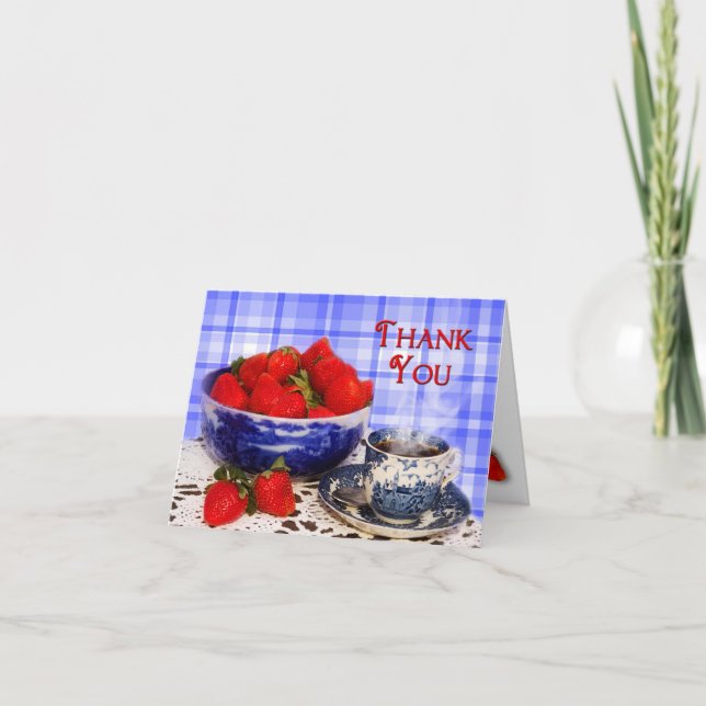 THANK YOU - NOTE CARDS - ANTIQUE FLOW BLUE (Front)