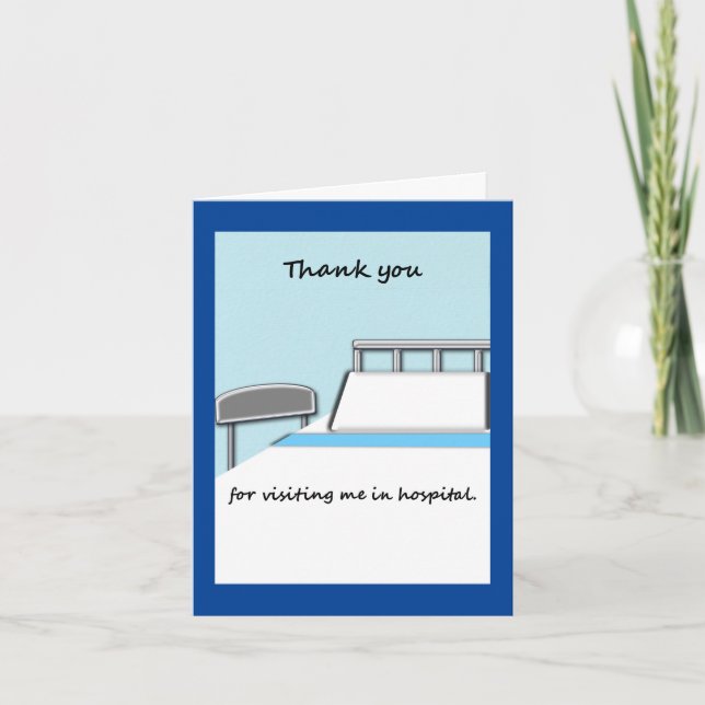 Thank you note for hospital visit. card (Front)