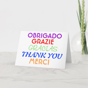 Thank you Note In Different Languages