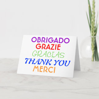 Thank you Note In Different Languages