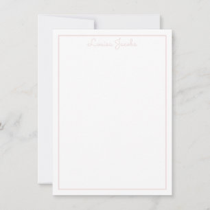 THANK YOU NOTE modern simple name blush pink
