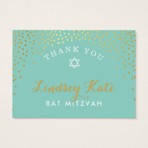THANK YOU NOTE rustic spot confetti gold MINT