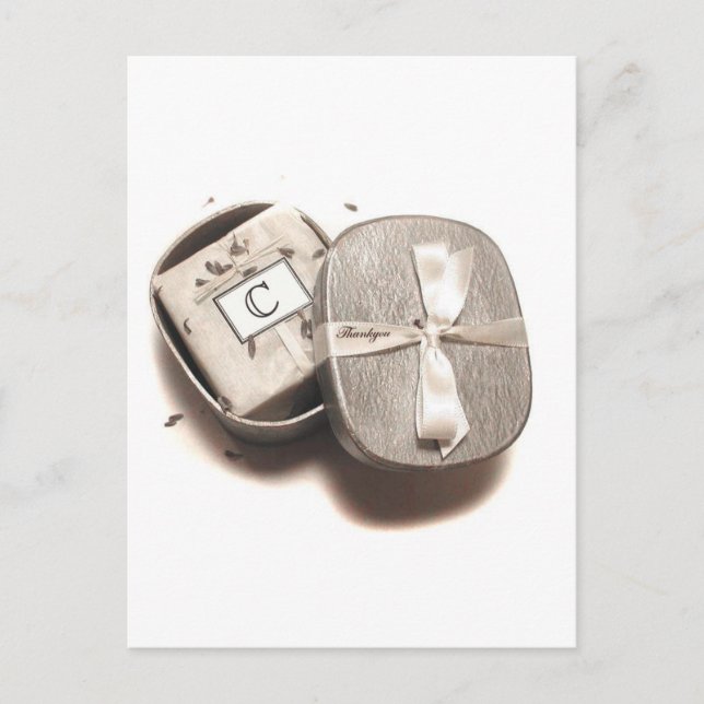 Thank you Notecard - "C" monogram Postcard (Front)