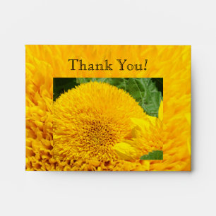 Thank You! notecard envelopes Sunflowers