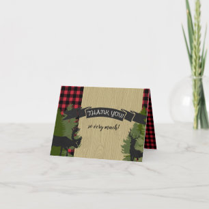 Thank You Notes Baby Boy Lumberjack Plaid Shower