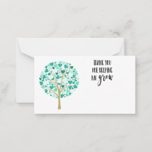 Thank you Nursery Teacher gift leaving florist Card