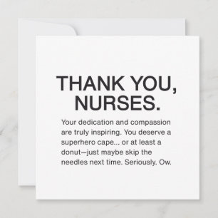 Thank You Nurses Card