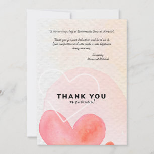 Thank You Nurses Card