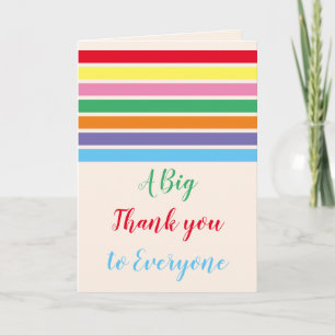 Thank you nurses doctors rainbow colours orange card
