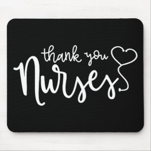 Thank You Nurses   Fancy Script Mouse Pad