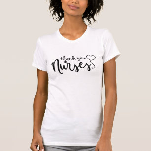 Thank You Nurses   Fancy Script T-Shirt