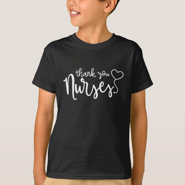 Thank You Nurses | Fancy Script T-Shirt (Front)
