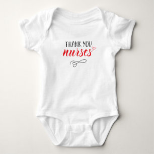 Thank You Nurses Fun Font Baby Bodysuit