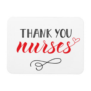 Thank You Nurses Fun Font Magnet