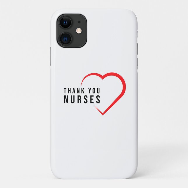 Thank You Nurses | Heart Red Case-Mate iPhone Case (Back)
