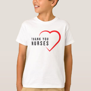 Thank You Nurses   Heart Red T-Shirt