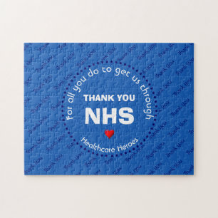 Thank You Nurses NHS Healthcare Heroes CUSTOM Jigsaw Puzzle