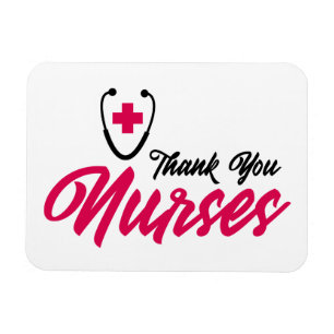 Thank You Nurses Pink Magnet