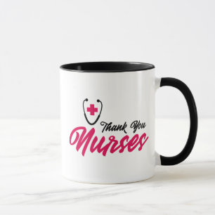 Thank You Nurses Pink Mug