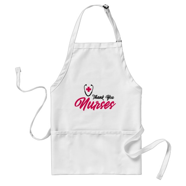 Thank You Nurses | Pink Standard Apron (Front)