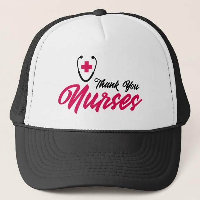 Thank You Nurses | Pink Trucker Hat (Front)