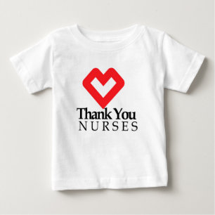 Thank You Nurses   Red Heart Baby T-Shirt