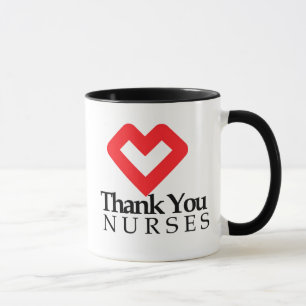 Thank You Nurses Red Heart Mug