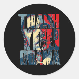 Thank You Obama T Shirt - Vintage_1  Classic Round Sticker