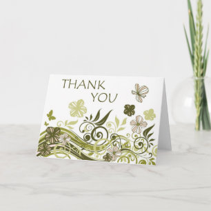 Thank You (Olive Green Floral) Card