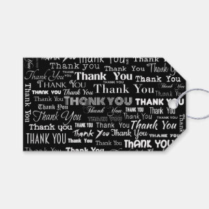 Thank You (on black) Gift Tags