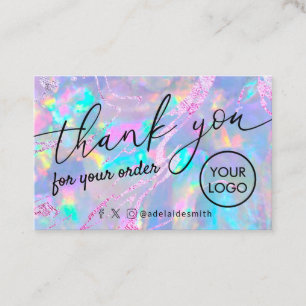 thank you opal texture business card