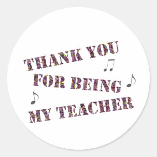 Thank You Orchestra Music Teacher Appreciation Classic Round Sticker