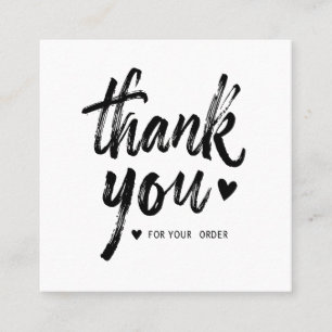 Thank You Order Insert Card