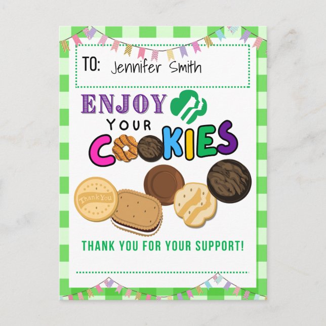 Thank You Order Scout Cookies Cards (Front)