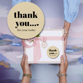 Thank You Order Sticker | Business Packaging Label