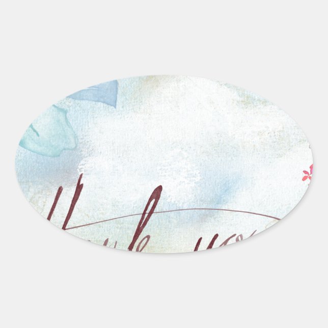 thank you oval sticker (Front)