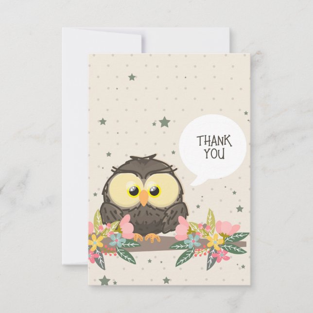 Thank You Owl Card (Front)