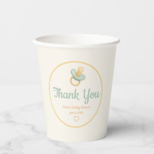 Thank You Pacifier Paper Cups