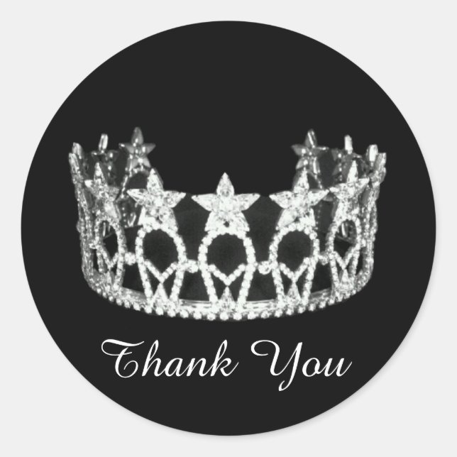 Thank You Pageant Crown Sticker (Front)